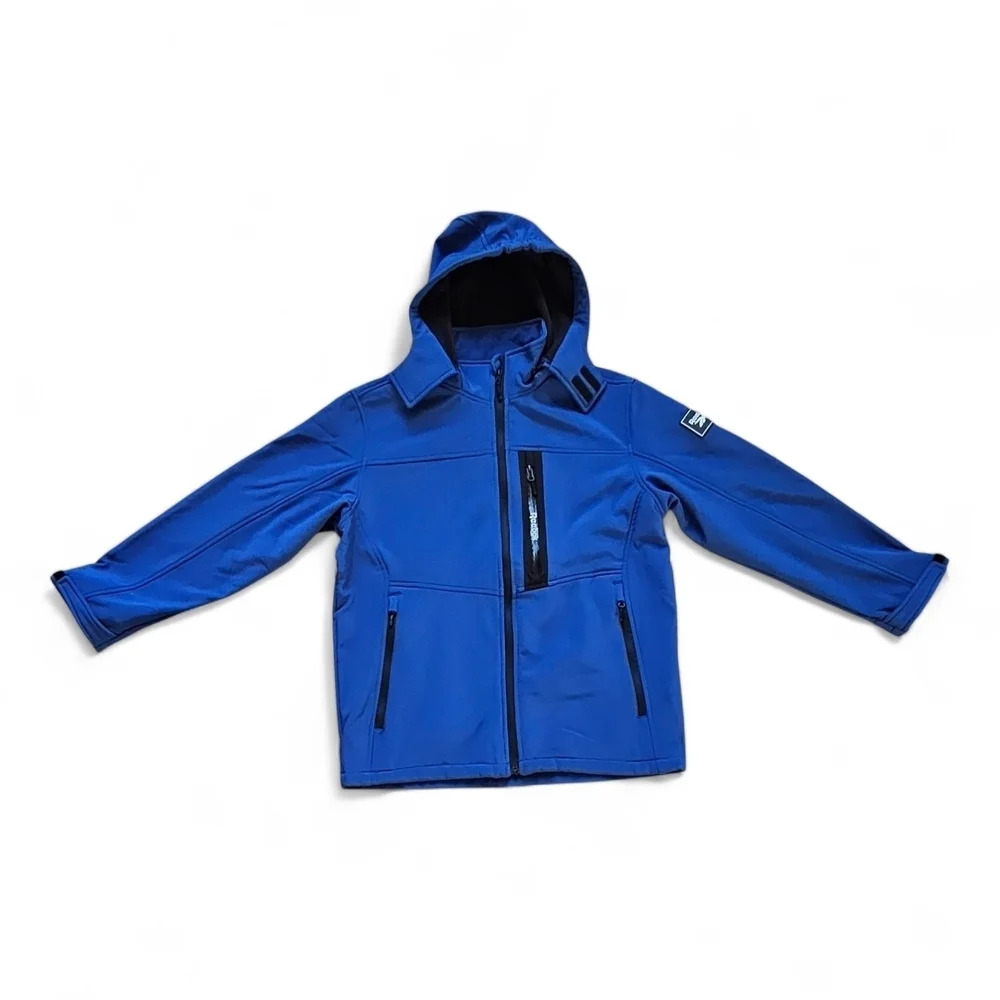 Reebok Youth Blue Hooded Softshell Jacket Size L (14/16)